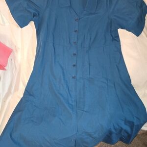 Asymmetrical Blue Dress